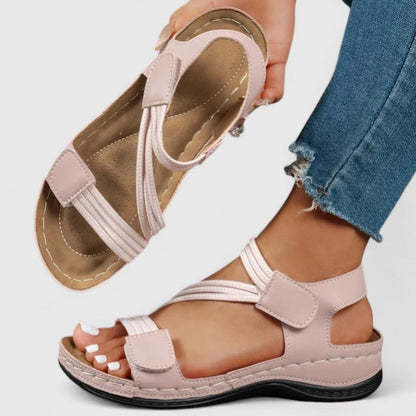Varielle | Women's Sophisticated Velcro Ankle Strap Sandals Hero