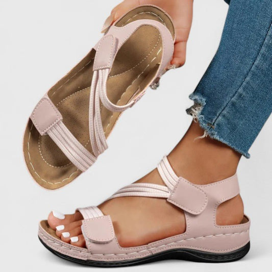 Varielle | Women's Sophisticated Velcro Ankle Strap Sandals Hero