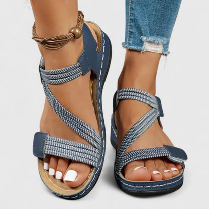 Varielle | Women's Sophisticated Velcro Ankle Strap Sandals Lifestyle