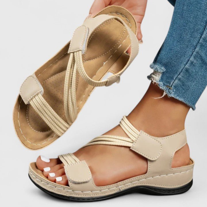 Varielle | Women's Sophisticated Velcro Ankle Strap Sandals View 12