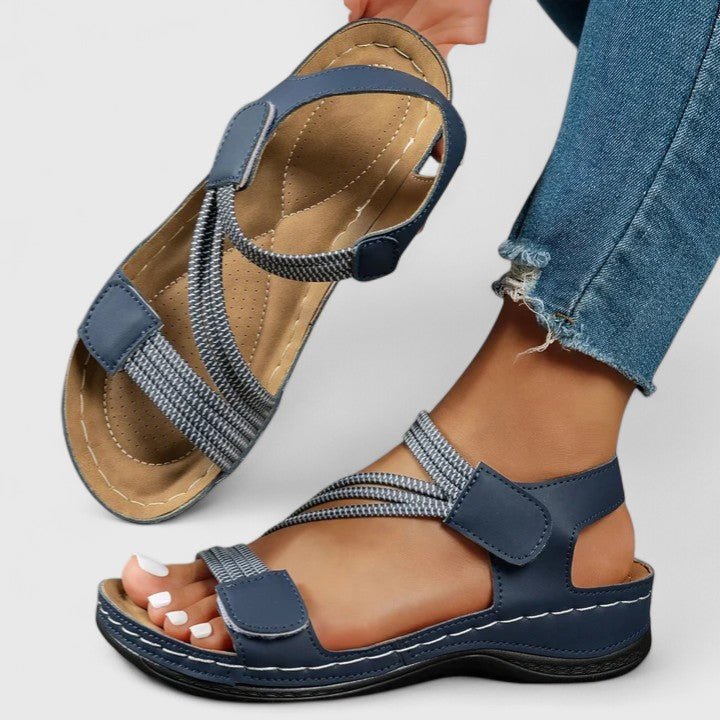 Varielle | Women's Sophisticated Velcro Ankle Strap Sandals View 13