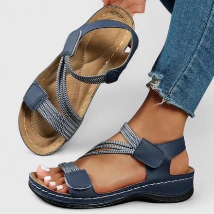 Varielle | Women's Sophisticated Velcro Ankle Strap Sandals View 13