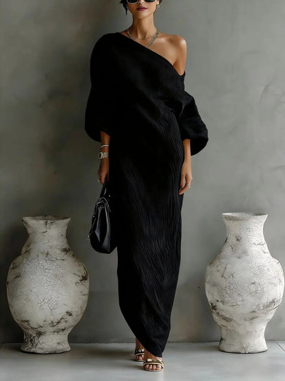 Vera | Women's Linen One Shoulder Dress Lifestyle