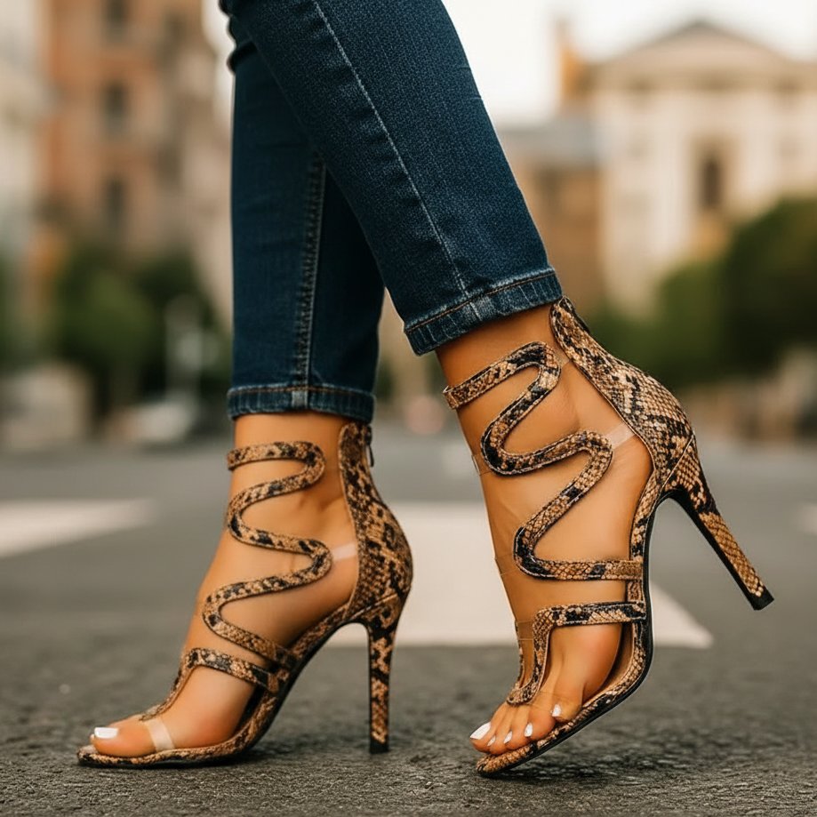 Vera | Women's Wrap Strap Venom Heels Front