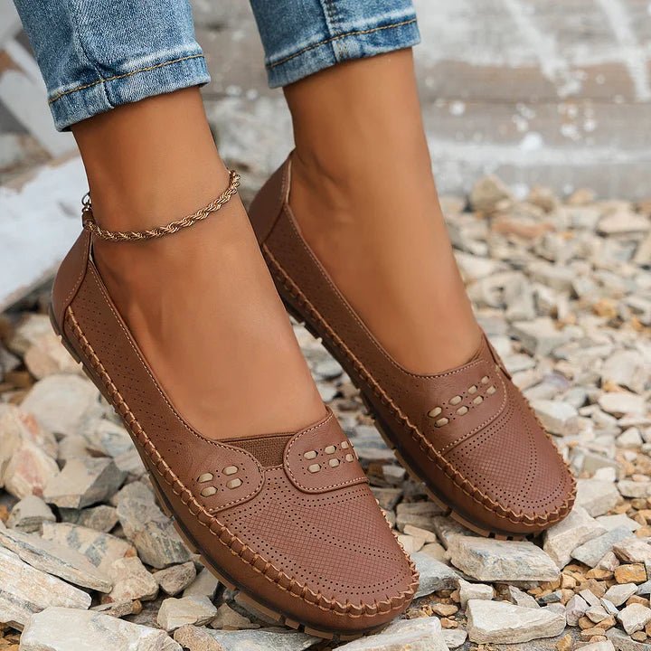 Veronique | Women's Perforated Stylish Orthopedic Shoes Angle