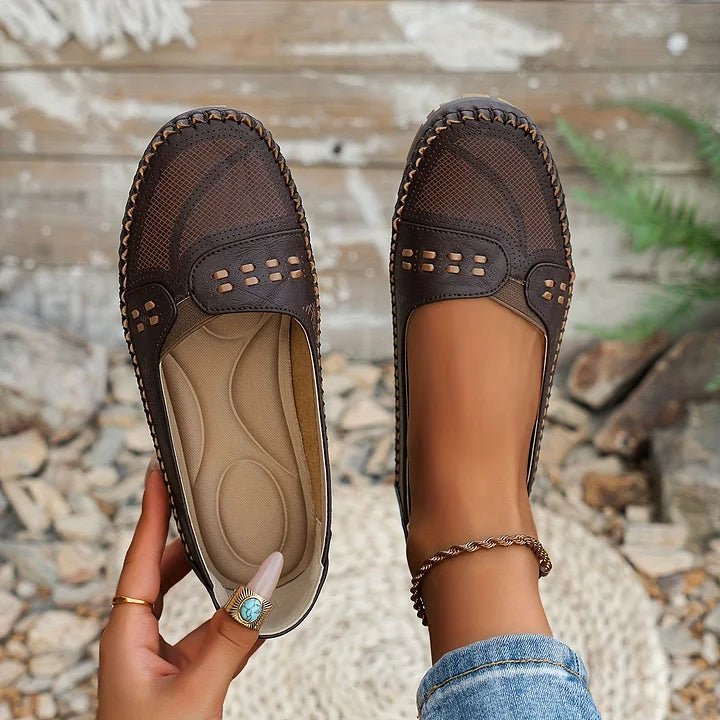 Veronique | Women's Perforated Stylish Orthopedic Shoes Detail