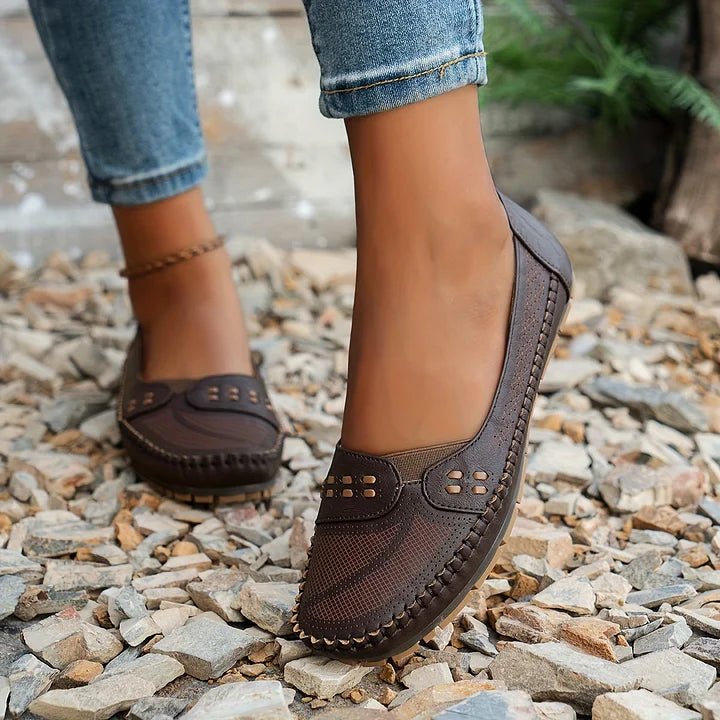 Veronique | Women's Perforated Stylish Orthopedic Shoes View 11