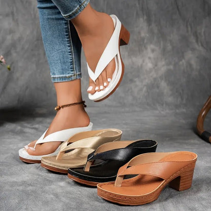 Violette | Women's Orthopedic Platform Wedge Slippers Angle