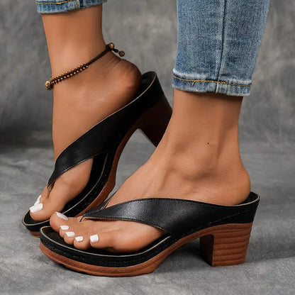 Violette | Women's Orthopedic Platform Wedge Slippers Full