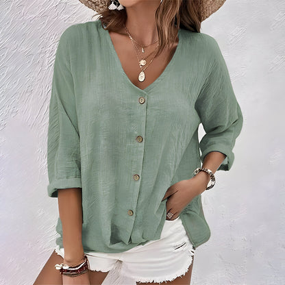 Violette | Women's Relaxed Button-Up Blouse Hero