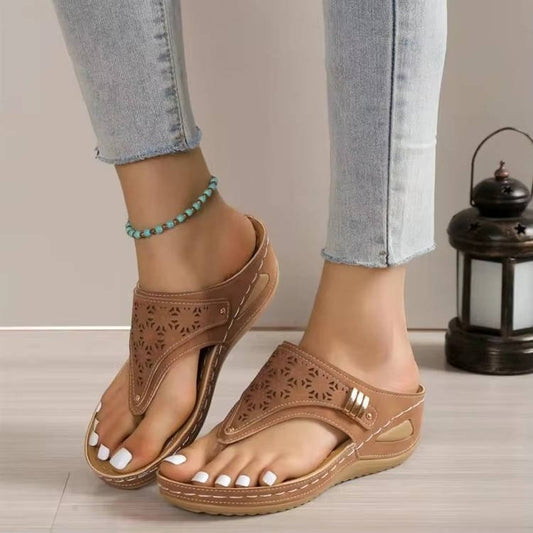 Vivienne | Women's Rhinestone Orthopedic Walking Sandals Front