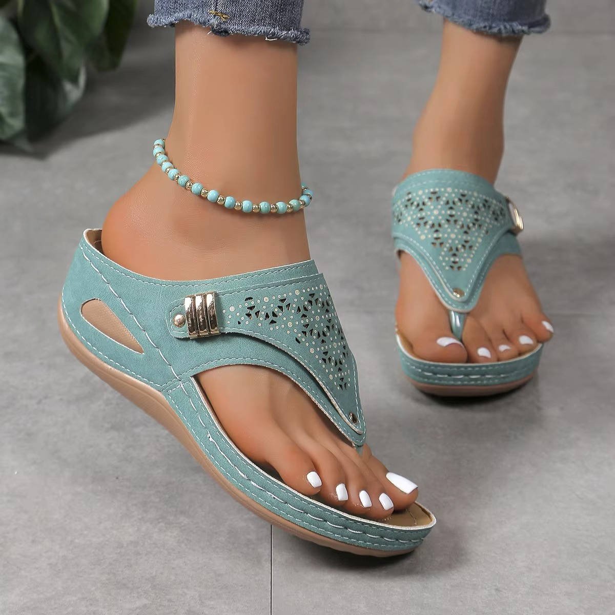 Vivienne | Women's Rhinestone Orthopedic Walking Sandals Hero