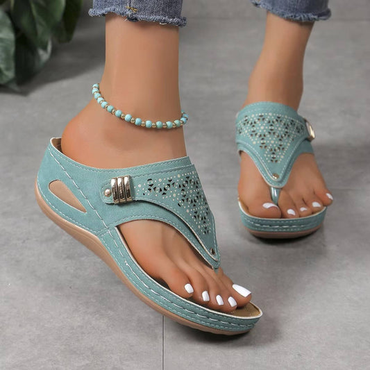 Vivienne | Women's Rhinestone Orthopedic Walking Sandals Hero