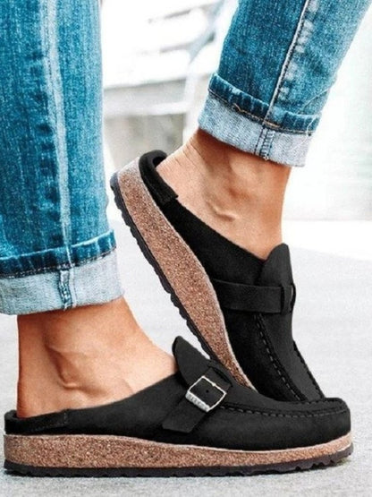 Wren | Women's Buckle Comfort Clogs Angle