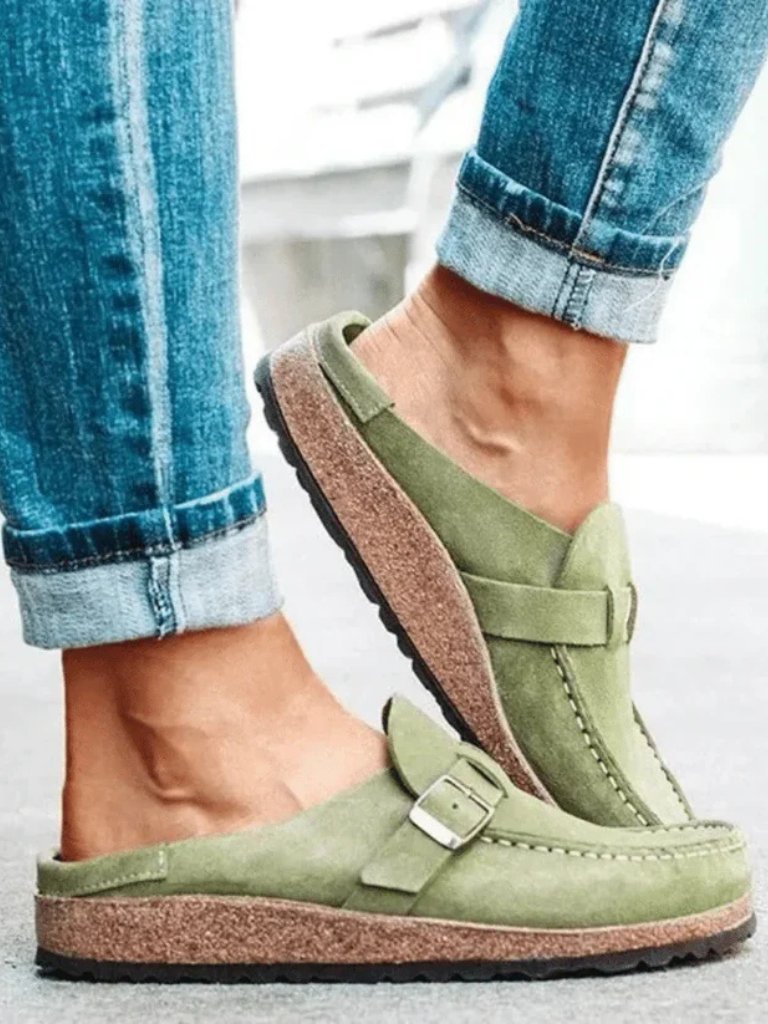 Wren | Women's Buckle Comfort Clogs Back