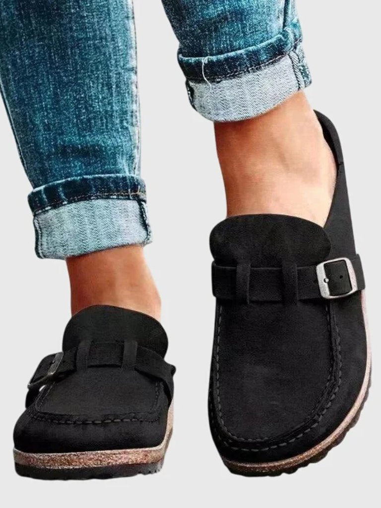 Wren | Women's Buckle Comfort Clogs Side