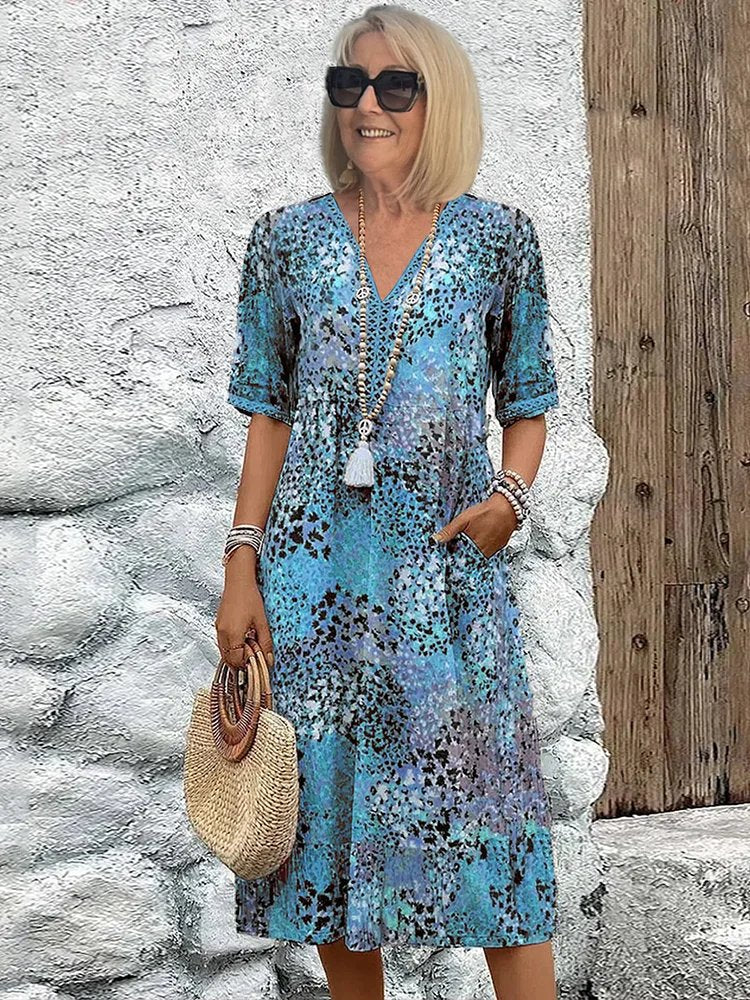 Wren | Women's Floral Colorful Midi Dress Front