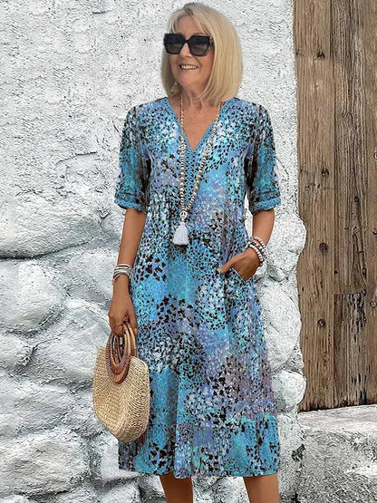 Wren | Women's Floral Colorful Midi Dress Front