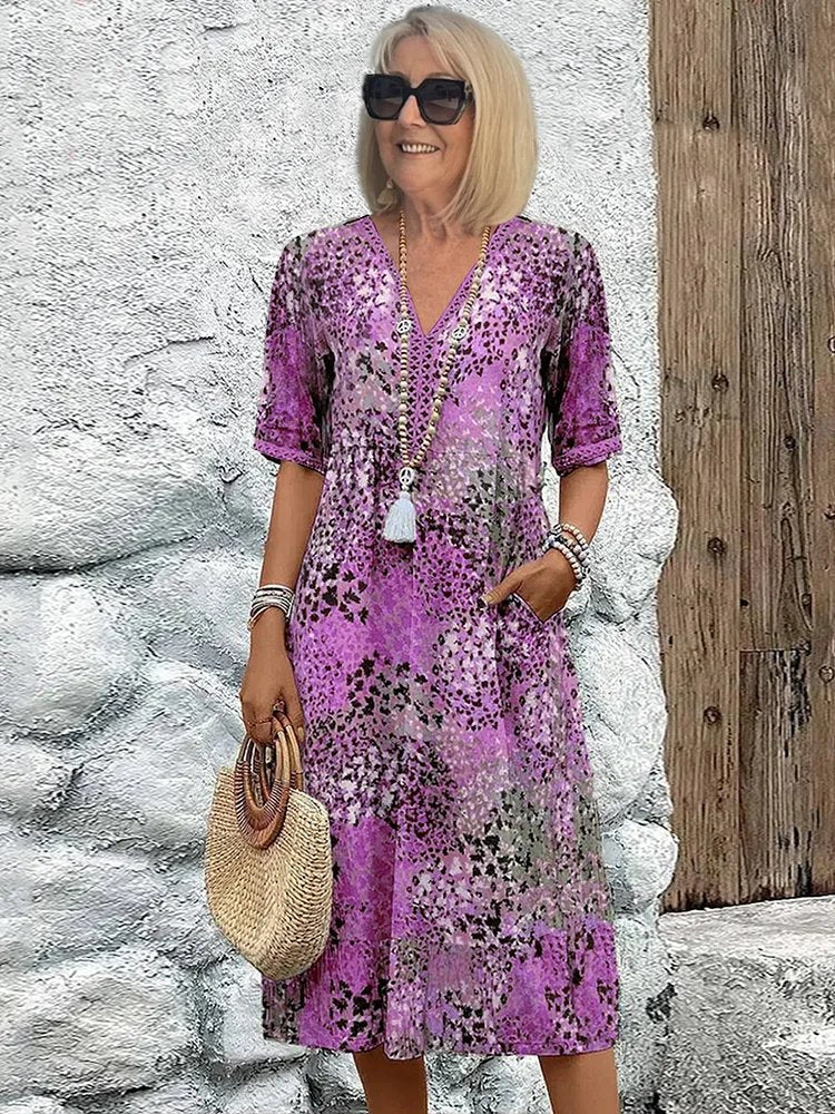 Wren | Women's Floral Colorful Midi Dress Side